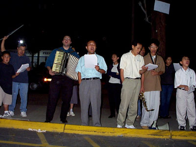 Korean Church preaching on the streets 