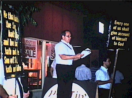 Preaching to 200+ sodomites in Columbus Ohio - 1990