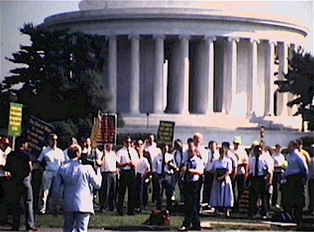Rally in front of the Lincoln Memorial