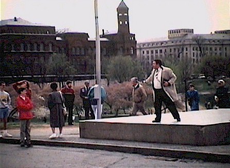 Brian Speroni near the Washington monument