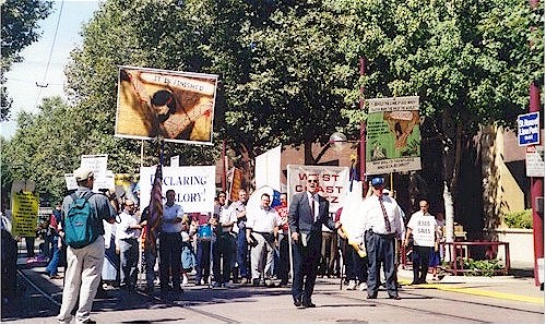 Publick Minister's March down K Street In Sacramento, CA