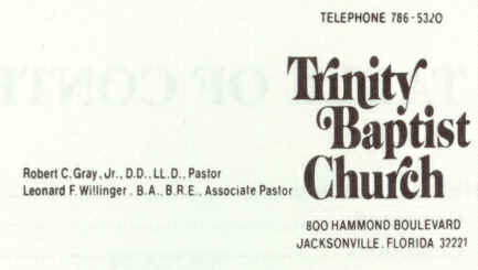 Trinity Baptist Church header