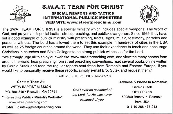SWAT Team Information